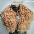 Long Pile Natural Mongolian Fur Scarf Eswj-37A